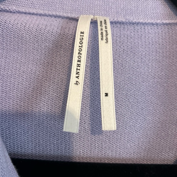 Anthropologie Women’s Lavender Crisscross Sweater Top Sz Medium - Picture 5 of 8